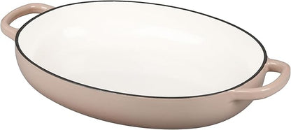 EDGING CASTING Enameled Oval Cast Iron Dutch Oven Pot with Lid, Bread Dutch Oven for Sourdough Bread Baking, Dutch Oven Bread, Bread Oven, 6QT, Mocha