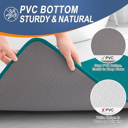 OLANLY Thick Memory Foam Bathroom Rugs 30x20, Absorbent Bath Mat, Deep Lake