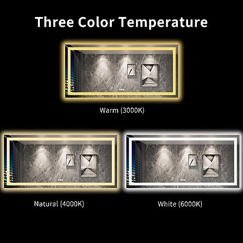 LOAAO 84"X40" LED Bathroom Mirror with Lights, UL Listed
