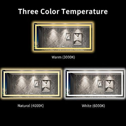 LOAAO 84"X40" LED Bathroom Mirror with Lights, UL Listed