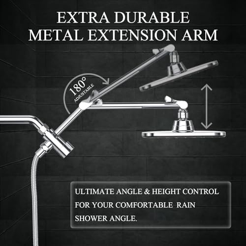 Veken 14" Wide Rain Shower Head with Handheld,Full Body Coverage & Spa-Like