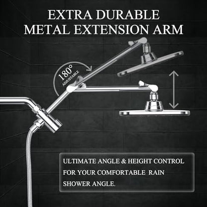 Veken 14" Wide Rain Shower Head with Handheld,Full Body Coverage & Spa-Like