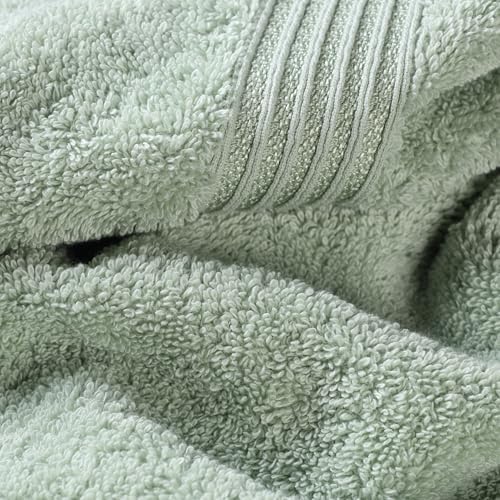 Superior Egyptian Cotton 8-Piece Hand Towel Set, Towel Basics For Quick Dry, Absorbent Small Towels, Facial, Spa, Kitchen, Bathroom Essentials, Apartment, Guest Bath, Soft, Washcloth, Sage