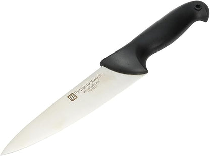Restaurantware Sensei 8 Inch Chef Knife 1 With Colored Coded Pins Kitchen Knife - High-Carbon Stain-Resistant Black German Steel Meat Knife Ergonomic Handle