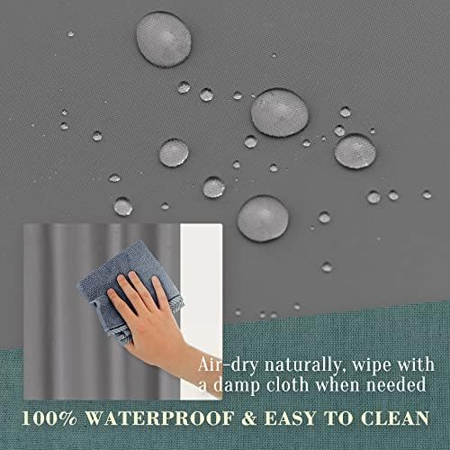 No Hook PEVA Shower Curtain or Liner, Standard Size 71x74, Dark Gray