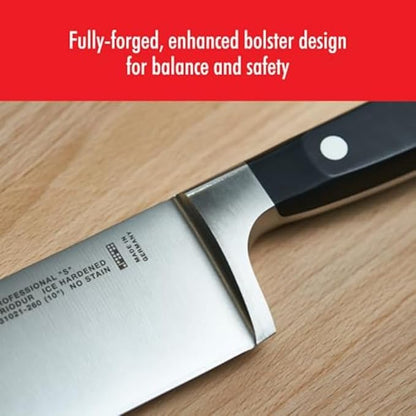 ZWILLING Professional S 3-Piece Razor-Sharp German Starter Knife Set, Made in Company-Owned German Factory with Special Formula Steel perfected for almost 300 Years, Dishwasher Safe