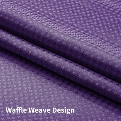 Colorful Star Purple No Hook Waffle Shower Curtain with Liner, 72"W x 75"L