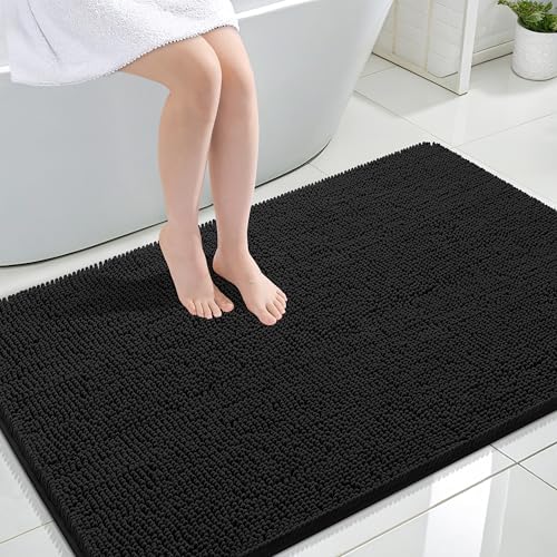 OLANLY Large Bathroom Rugs 47x32, Extra Soft Absorbent Chenille Bath Rugs