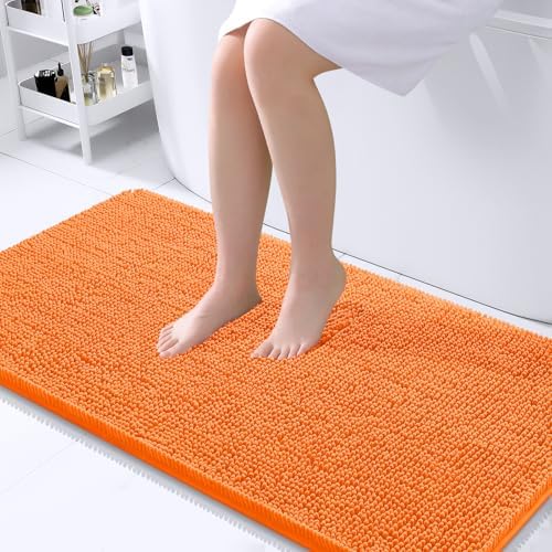 OLANLY Bathroom Runner Rugs 40x24, Extra Soft Absorbent Chenille Bath Rugs
