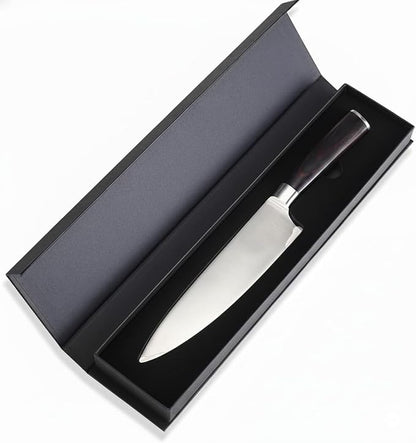 8-Inch Gyuto Chef Knife – High Carbon Stainless Steel Kitchen Knife with Comfortable Wood Handle