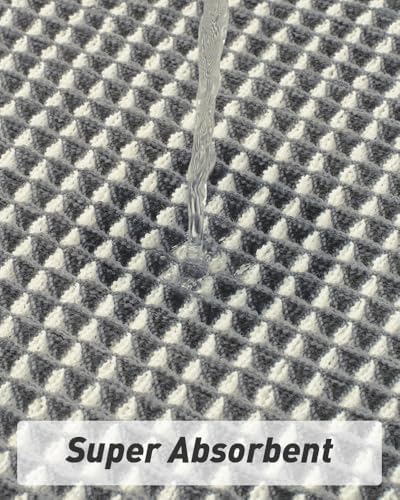 Upgraded Waffle Bath Mat Runner Absorbent Non Slip Bathroom Mat, 2' x 6'