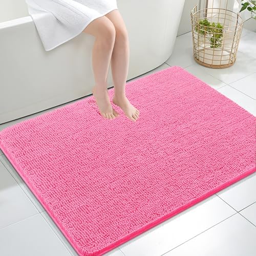 OLANLY Large Bathroom Rugs 40x32, Extra Soft Absorbent Chenille Bath Rugs
