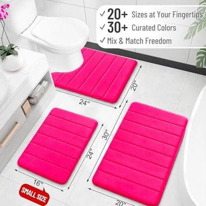 OLANLY Memory Foam Large Bath Mat 59x34, Super Soft Absorbent Bathroom Rugs
