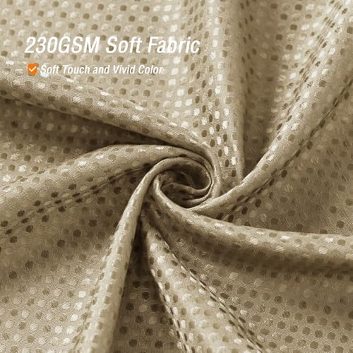 Gibelle Extra Long 230GSM Heavy Duty Beige Shower Curtain, 72 x 84