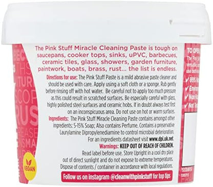 Stardrops The Pink Stuff Cleaning Paste 500g, Multi Purpose Cleaner for Kitchen, Bathroom, Tiles, Glass, Shower, Oven, Sink, Stainless Steel, Removes Grease, Grime & Stains (Pack of 2)