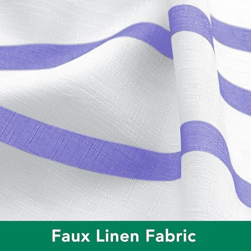 Fabric Modern Shower Curtain-Lavender & White Shower Curtains for Bathroom