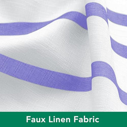 Fabric Modern Shower Curtain-Lavender & White Shower Curtains for Bathroom