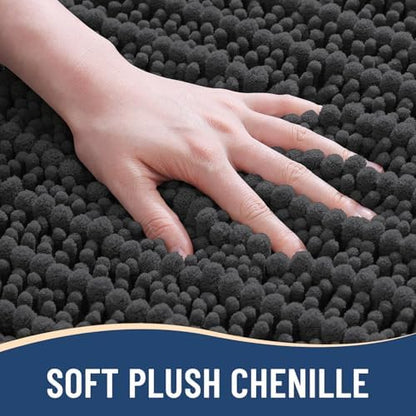 Arotive Bathroom Rugs Mat 34x21, Soft Absorbent Chenille Shaggy Bath Mat