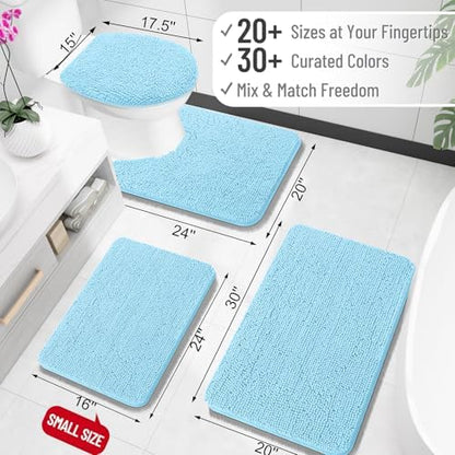 OLANLY Bathroom Runner Rugs 45x27, Extra Soft Absorbent Chenille Bath Rugs