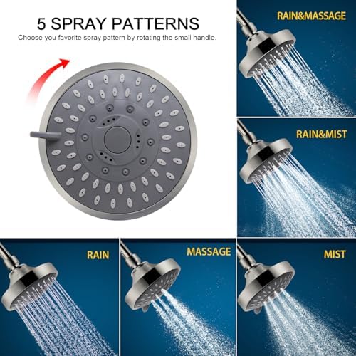 FEELSO Shower Head with Shower Filter, Filtered Shower Head for Hard Water