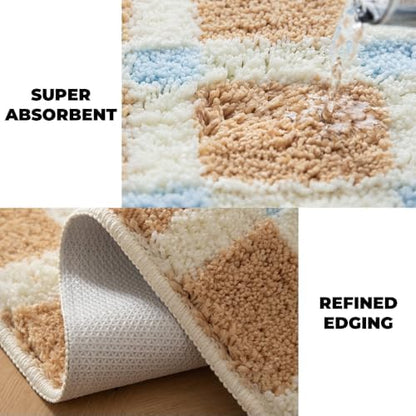 GIB Bathroom Rugs 32"x20", Extra Soft Absorbent Non Slip Washable Bath Mat