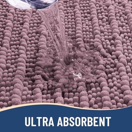 Arotive Bathroom Rugs Mat 24x16, Soft Absorbent Chenille Shaggy Bath Mat