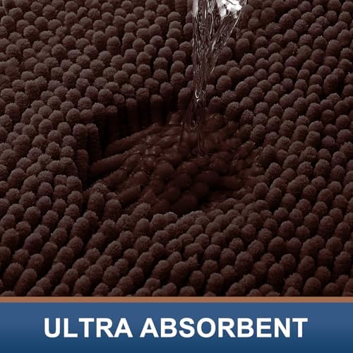 Smiry Toilet Rugs U-Shaped 24x20, Extra Soft Absorbent Contoured Bath Mat