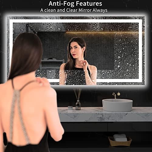 LOAAO 72"X36" LED Bathroom Mirror with Lights, UL Listed