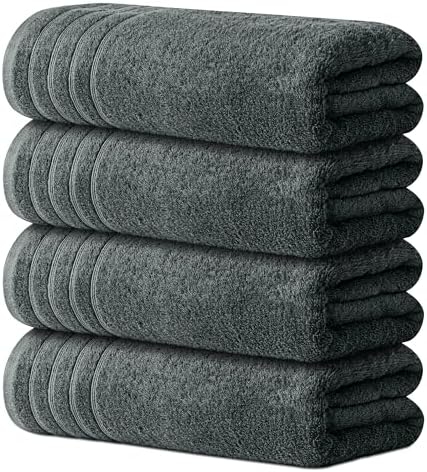 Avalon Towels Bath Towels Set of 4, Size 30 x 60 Inches