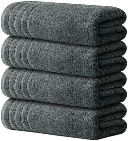 Avalon Towels Bath Towels Set of 4, Size 30 x 60 Inches
