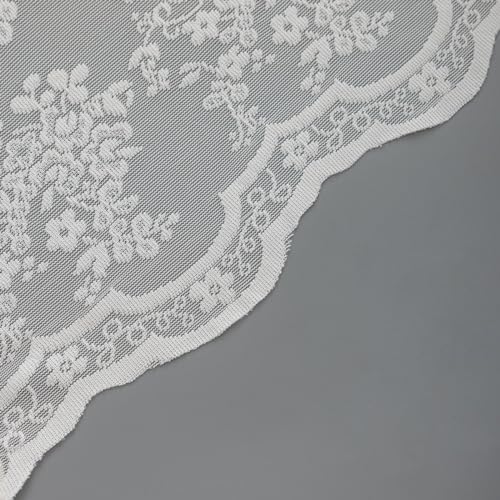 TUDECO Ivory Lace Stall Shower Curtains for Narrow Bathroom, 36''W x 72''L