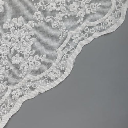 TUDECO Ivory Lace Stall Shower Curtains for Narrow Bathroom, 36''W x 72''L