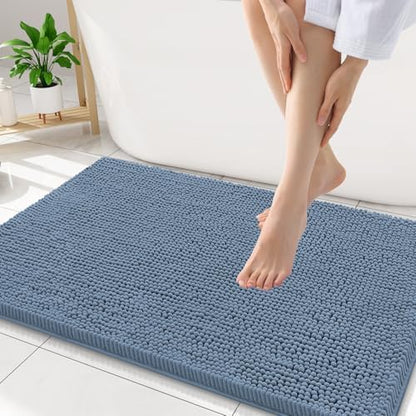 Smiry Bathroom Rugs 32X20, Luxury Chenille Extra Soft Absorbent Bath Mat