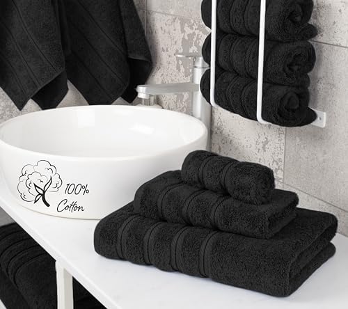 American Soft Linen 100% Cotton Luxury Turkish Towels, 3 Piece Towel Set