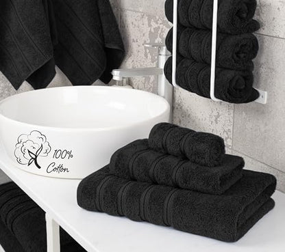 American Soft Linen 100% Cotton Luxury Turkish Towels, 3 Piece Towel Set
