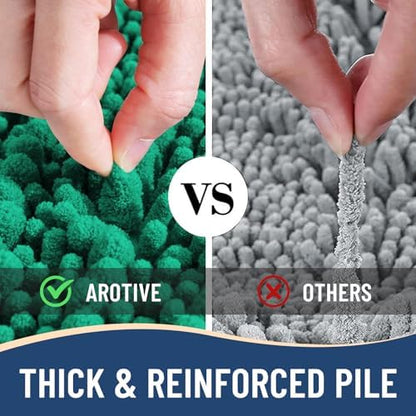 Arotive Bathroom Rugs Mat 24x16, Soft Absorbent Chenille Shaggy Bath Mat