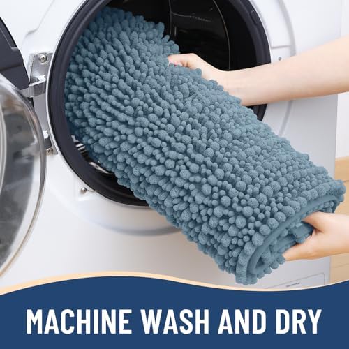 Arotive Bathroom Rugs Mat 47x24, Soft Absorbent Chenille Shaggy Bath Mat