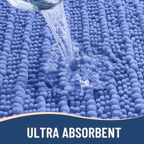 Arotive Bathroom Rugs Mat 24x16, Soft Absorbent Chenille Shaggy Bath Mat
