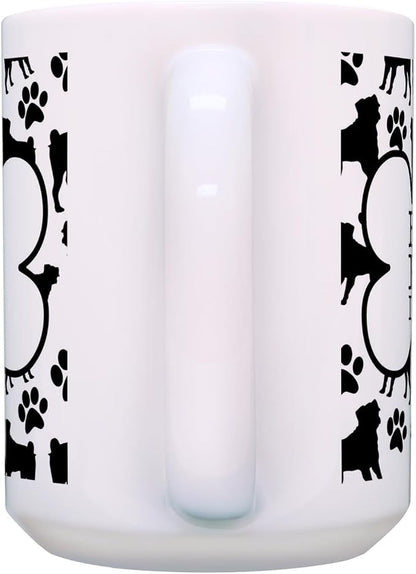 ThisWear Dog Dad Gifts For Men Best Pug Dad Ever 15oz Ceramic Coffee Mug with Handle