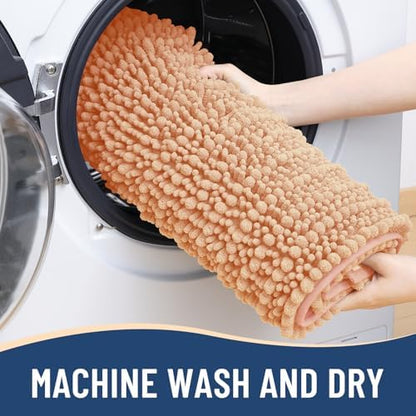 Arotive Bathroom Rugs Mat 47x24, Soft Absorbent Chenille Shaggy Bath Mat