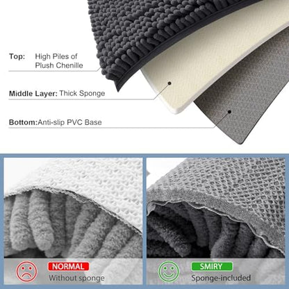 Smiry Bathroom Rugs 70X24, Luxury Chenille Extra Soft Absorbent Bath Mat