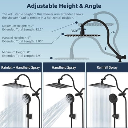 Hibbent All Metal cUPC Certified High Pressure Rainfall 8'' Shower Head
