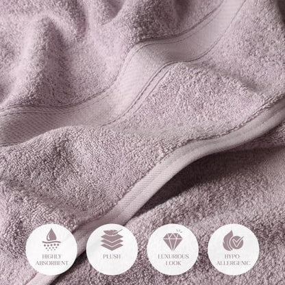 SUPERIOR Egyptian Cotton Ultra Plush & Absorbent, 3 Piece Set, Purple