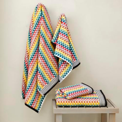 SKL Home Mid-Century Bath Towel, Premium 100% Cotton, Multi