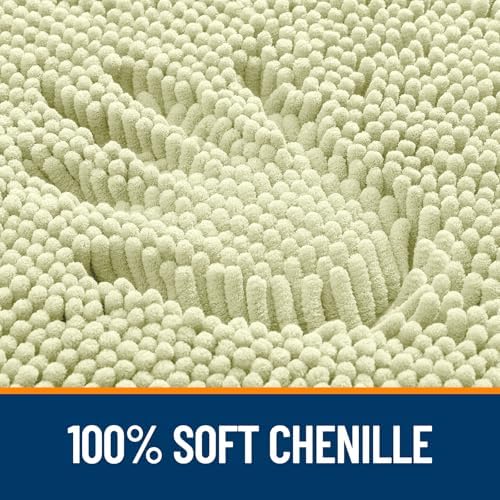 OLANLY Large Bathroom Rugs 59x35, Extra Soft Absorbent Chenille Bath Rugs