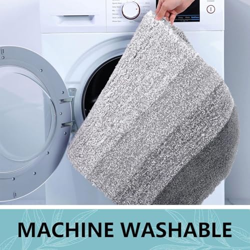 Arotive Microfiber Bathroom Rugs, Shaggy Soft Absorbent Bath Rug, 47x32