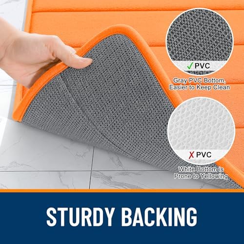 OLANLY Memory Foam Long Bathroom Rugs Runner 70x24, Super Soft Absorbent