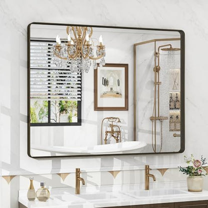40x30 Bronze Framed Bathroom Mirror