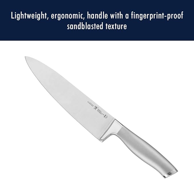 Henckels Modernist 14-pc Self-Sharpening Knife block set, Chef Knife, Paring Knife, Dark Brown, Stainless Steel, Walnut