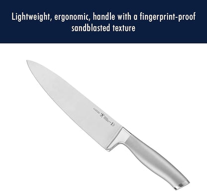 Henckels Modernist 14-pc Self-Sharpening Knife block set, Chef Knife, Paring Knife, Dark Brown, Stainless Steel, Walnut